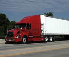 Semi Driving Down the Highway